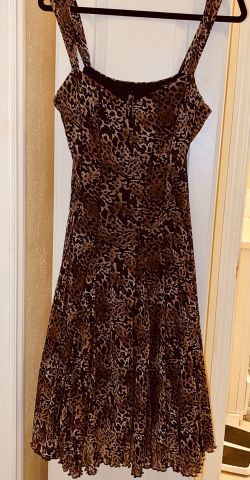 Leopard print 2 layer dress