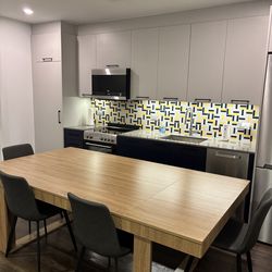 large dining table + 4 chairs ( PICKUP ONLY