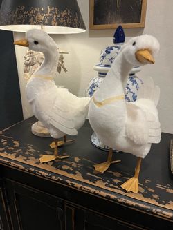 Adorable fake  decorative ducks- used for baby dedication decorations