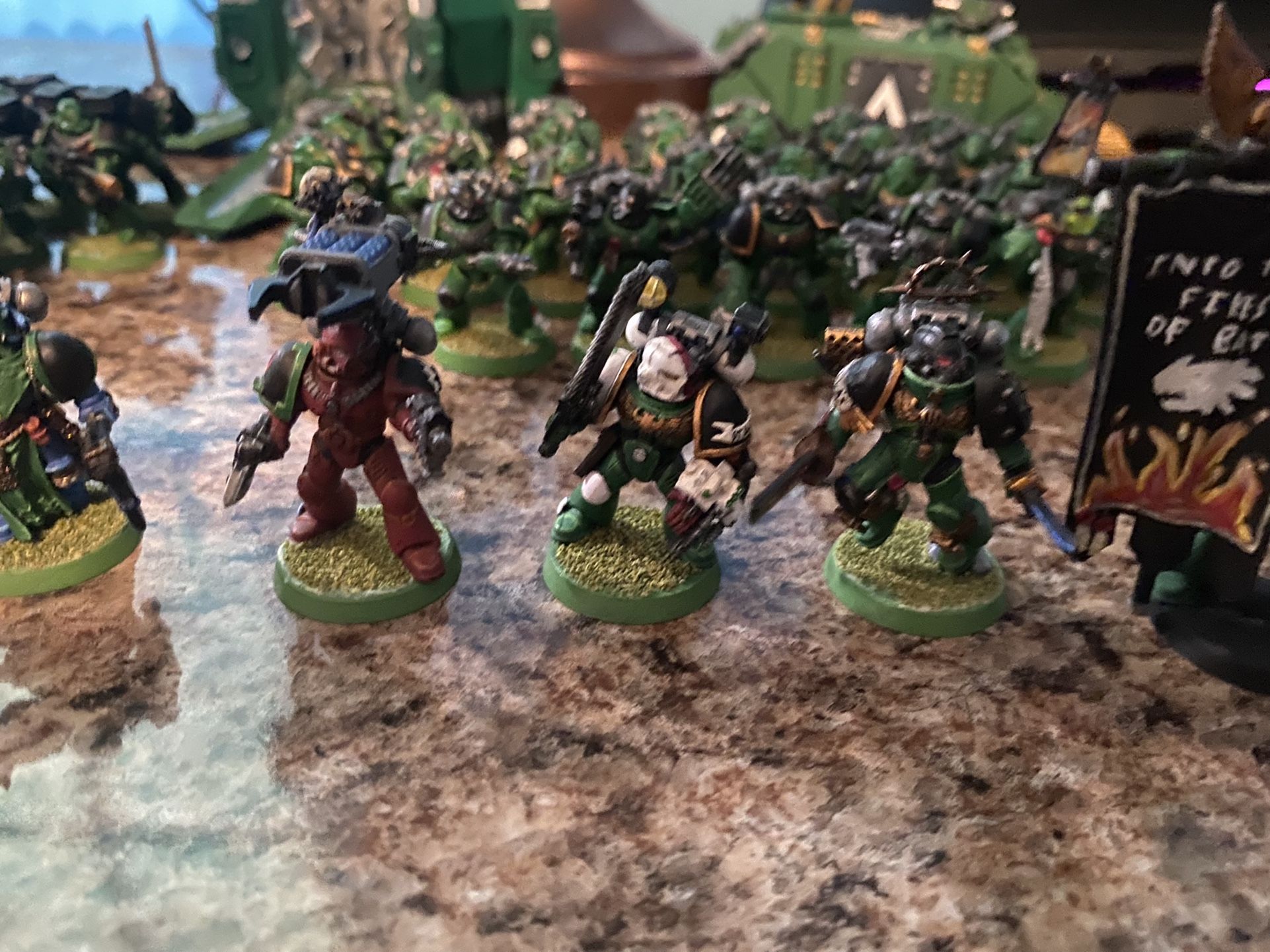 Warhammer 40k Tabletop Full Salamander Army