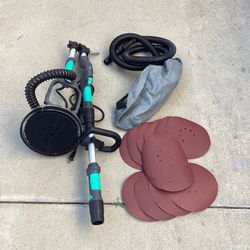 Electric Drywall Sander with Vacuum Dust Collector, 5 Variable Speed ,LED Light, Foldable & Extendable Handle