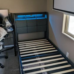 Twin Bed Frame With LED lighting 