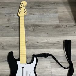 Playstation 3 Rock Band Stratocaster Guitar Hero RB2 W Strap No Dongle HARMONIX