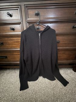 Black Zip Up Sweater