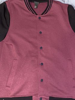 H&M Maroon Varsity Jacket
