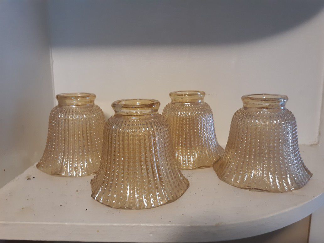 Antique Carnival Glass Light Fixtures