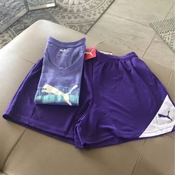 New Medium Bottom Small Top Puma Short Set For $25