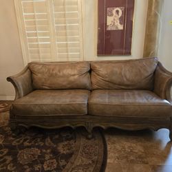 Gorgeous Vintage Leather Sofa Couch BERNHARDT Vintage 