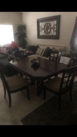 Wooden dinner table