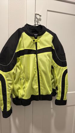 This is bilt techno hi-viz motorcycle mesh jacket