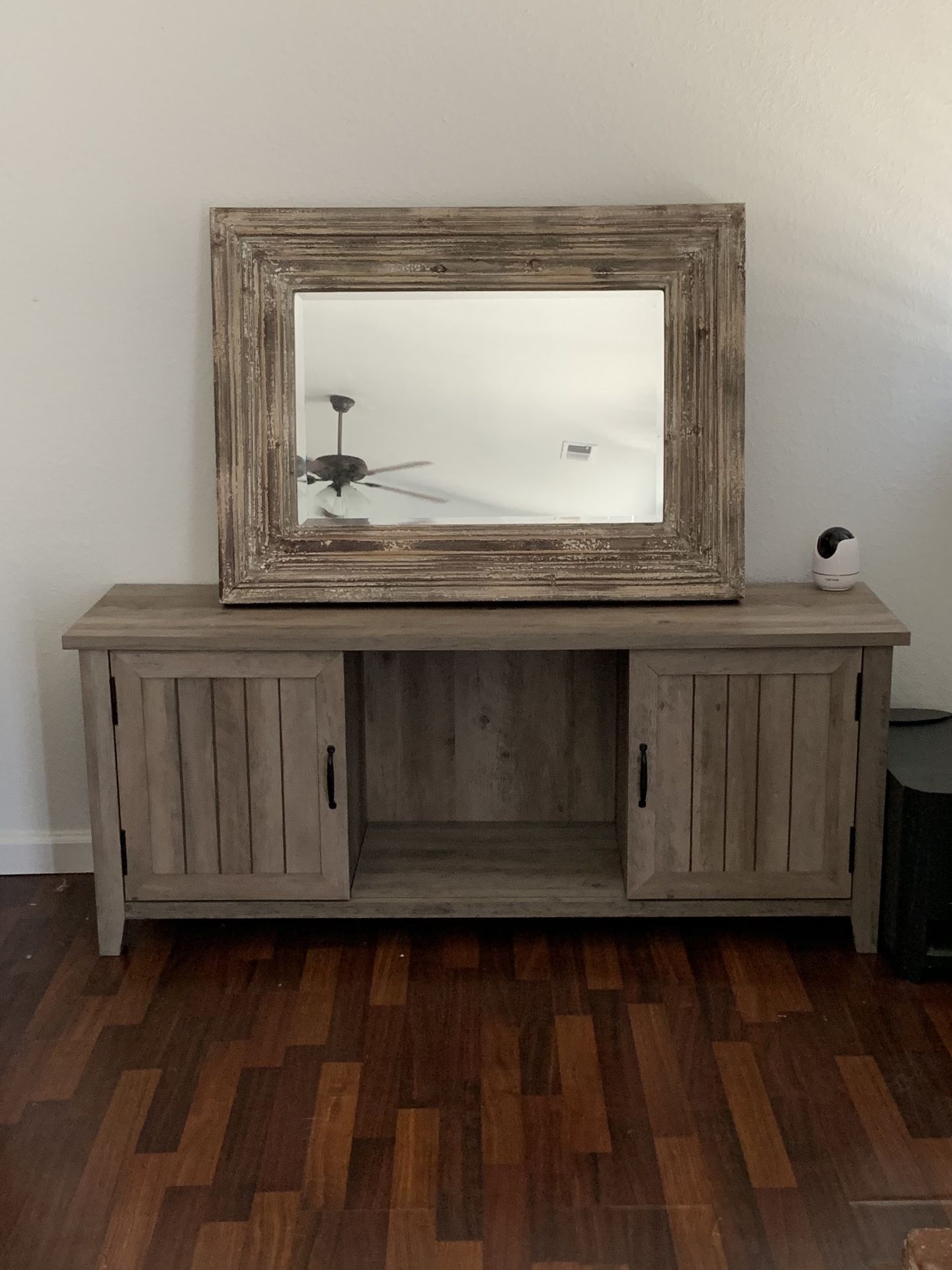 Tv stand and mirror