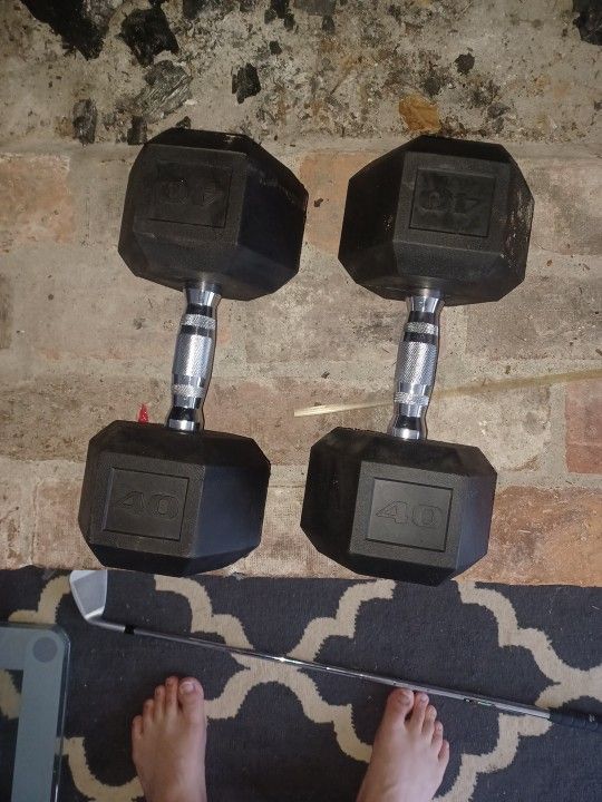 Two 40 Pound Dumbells