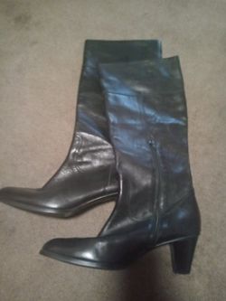 Real leather boots
