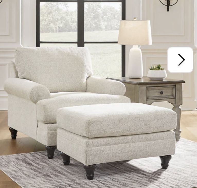 New Sofa Chair w/Large Ottoman