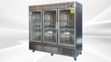 3 GlassDoor Stainless Steel Commercial Refrigerator NSF C83RG