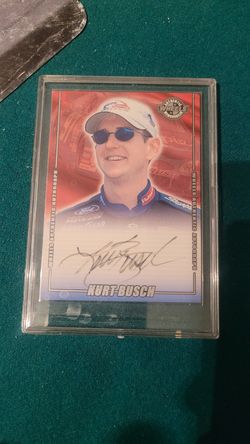 KURT BUSCH 2002 WHEELS HIGH GEAR AUTOGRAPHS AUTO (H-1088)