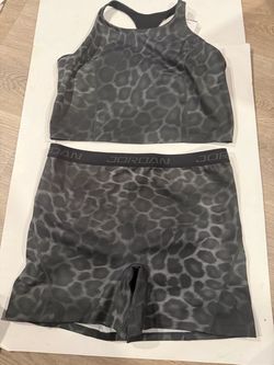 JORDAN SPORT DRI-FIT High- Waisted Shorts Set. Women Size XLG
