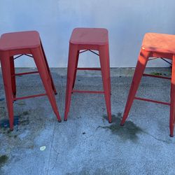 Red Weather Looking Stools