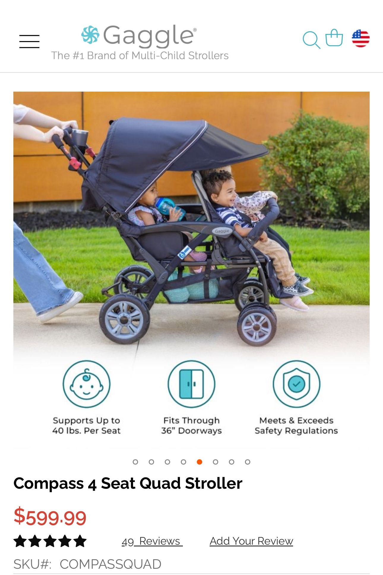 Compass Seat Quad Stroller