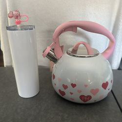 Whistling Kettle and Tumbler