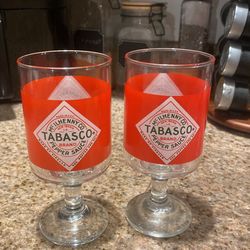 Vintage Tabasco Bloody Mary Glasses