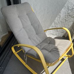 Outdoor Patio Rocking Chair - Yellow