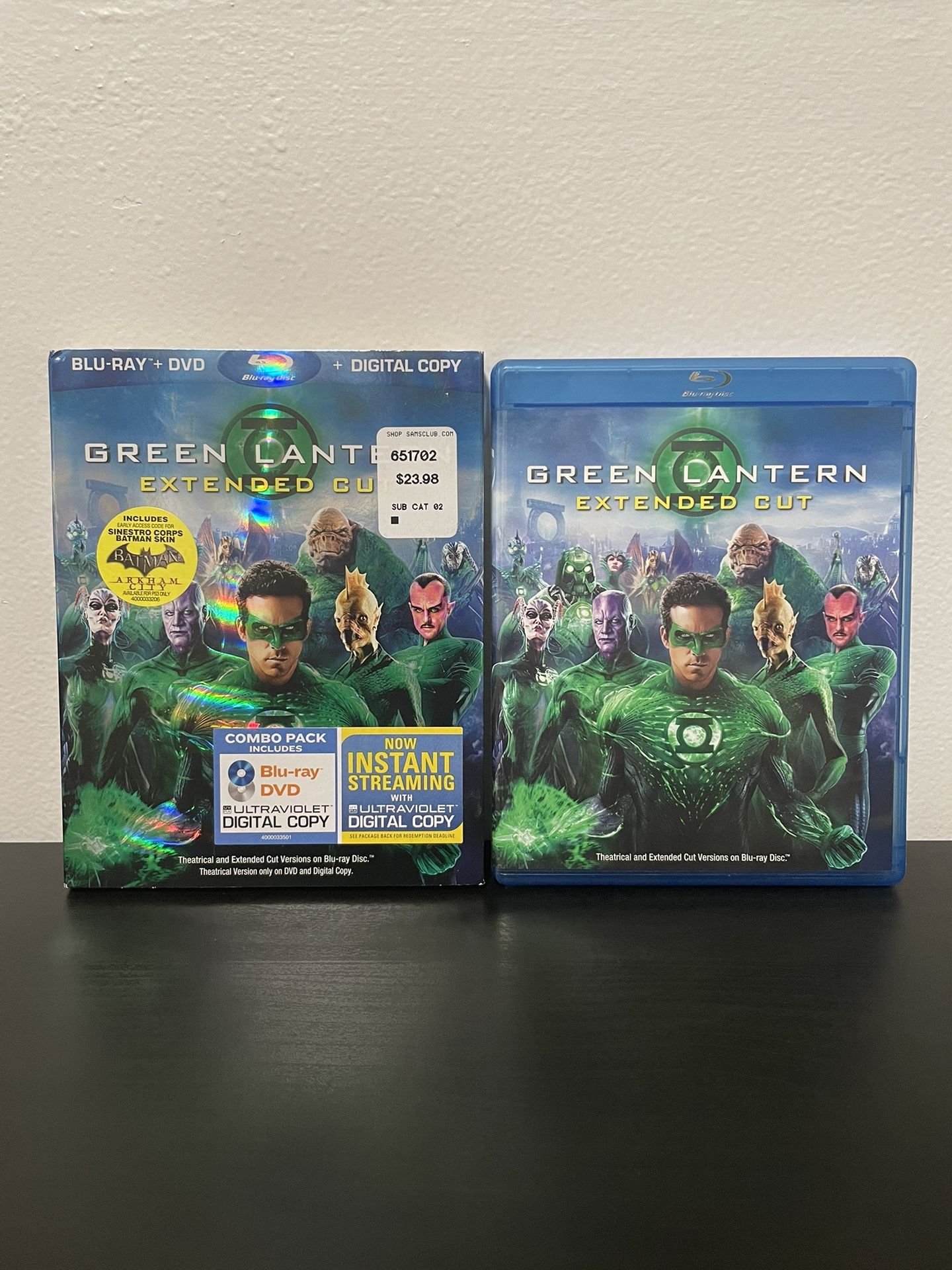 Green Lantern Extended Cut Blu Ray DVD 2 Disc Combo Movie DC Ryan Reynolds 2011