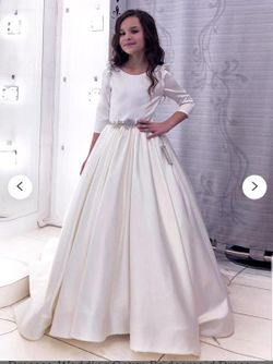 Gorgeous flower girl, communion, or bridesmaid dress. Royal satin.