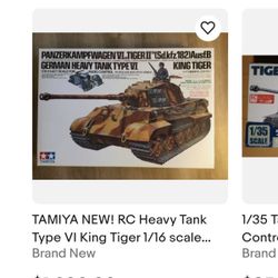 1:16 Radio Control ..... TAMIYA KING TIGER tank ... Professional Assembled..