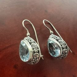 Samuel B. Sterling Silver Topaz Earrings