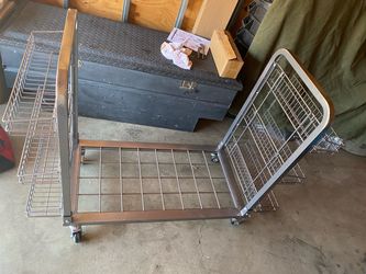 Rolling cart with brakes