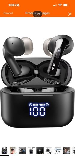 Brand new in box TOZO T20 Wireless Earbuds Bluetooth Headphones 48.5 Hrs Playtime, LED Digital Display, IPX8 Waterproof, Dual Mic Call Noise Cancellin