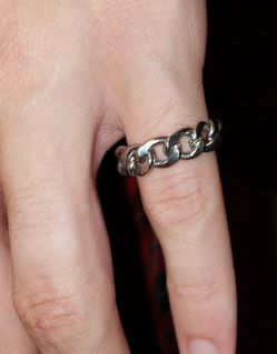 SILVER CHAIN LINK RING SIZE 7