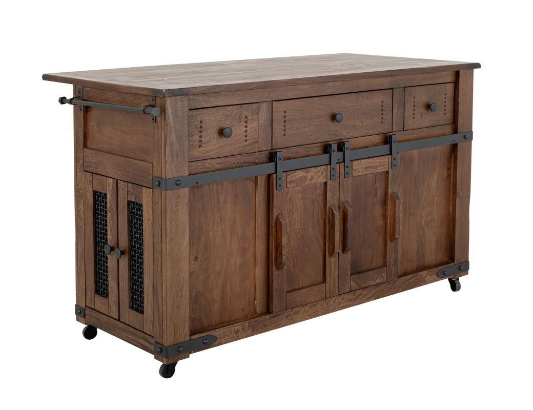 Millwood Pines Solid Wood Kitchen Island