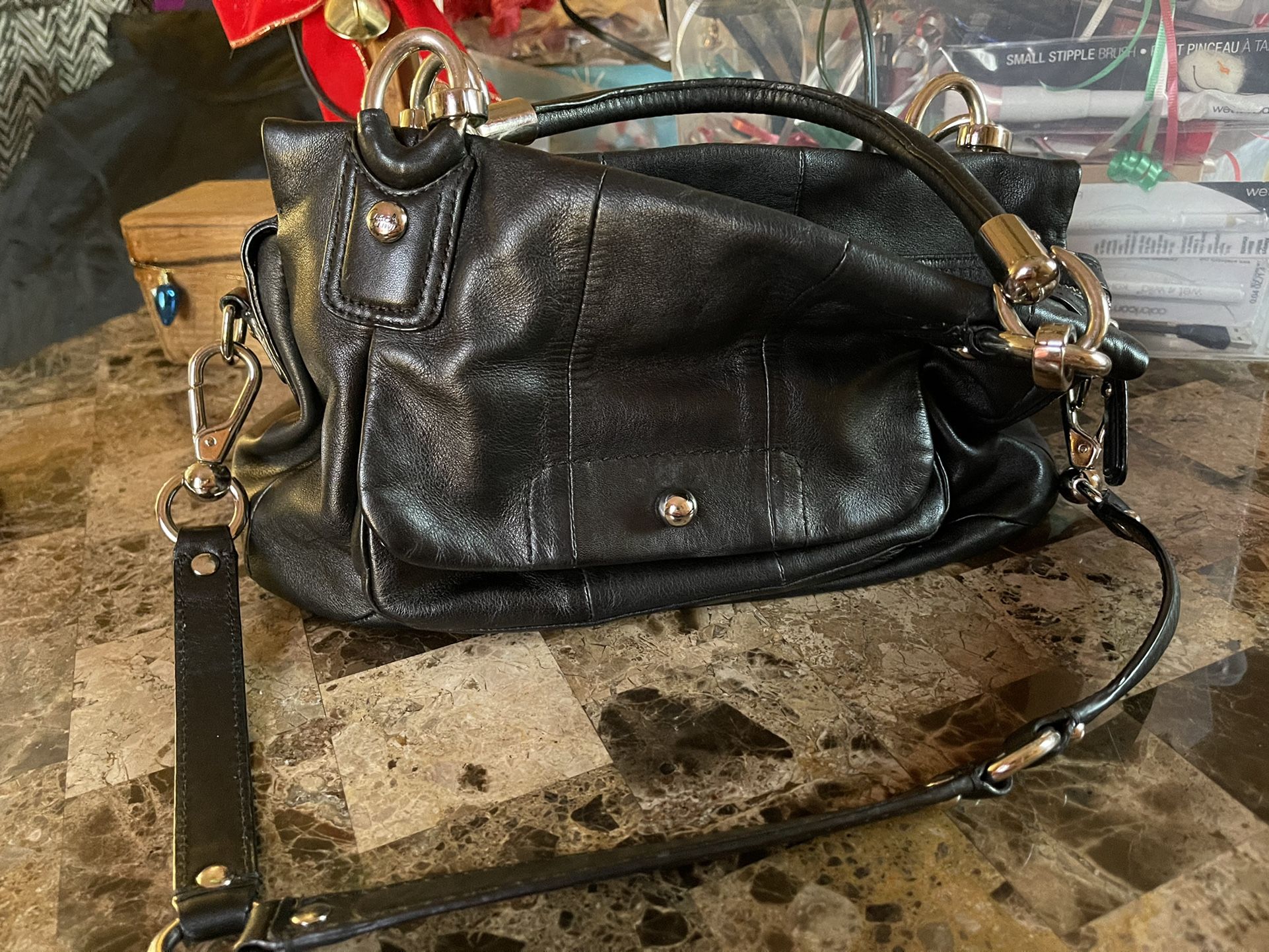 2 Pc Leather Coach Bag