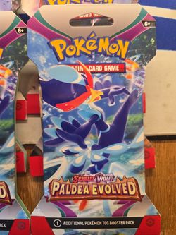 3 Pokemon Paldea Evolved Sleeved Booster Pack Art Sets