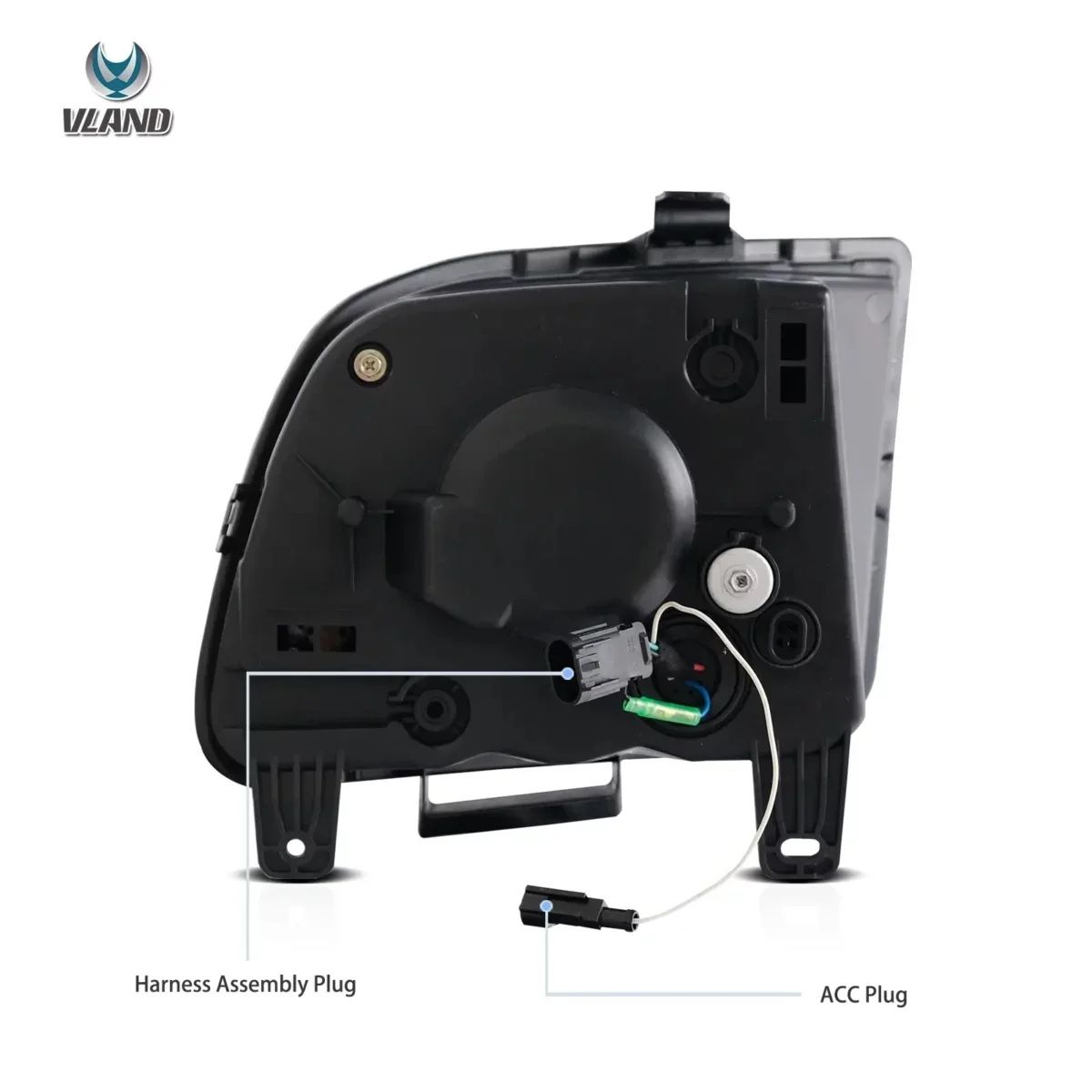 New Passenger Side VLAND LED Headlights For 2005-2009 Ford Mustang