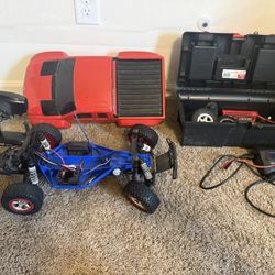 Traxxas Slash 2WD (Castle Sidewinder Brushless & TQI) & Charger (Needs Soldering)