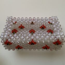 Tissue Box Kleenex Beaded Holder