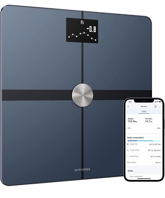 Withings Body+ Smart Wi-Fi bathroom scale for Body Weight - Digital Scale and Smart Monitor Incl. Body Composition Scales with Body Fat and Weight los