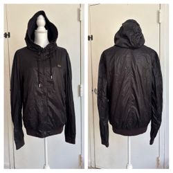 DOLCE & GABBANA Windbreaker in Black with Hoodie Size EU 50