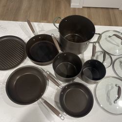 11 Piece Anolon Nonstick Cookware Set 