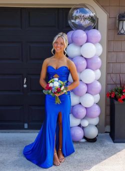 Royal blue prom dress
