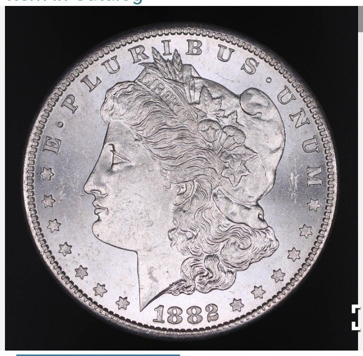 1882 S MORGAN SILVER DOLLAR COIN GEM BU UNC MS+++