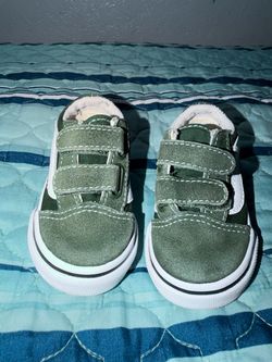 Vans Toddler Old Skool V Forest Green Shoes 4c