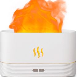 Colorful Flame Air Aroma Diffuser Humidifier, Upgraded 7 Flame Color Noiseless Essential Oil Diffuser for Home,Office,