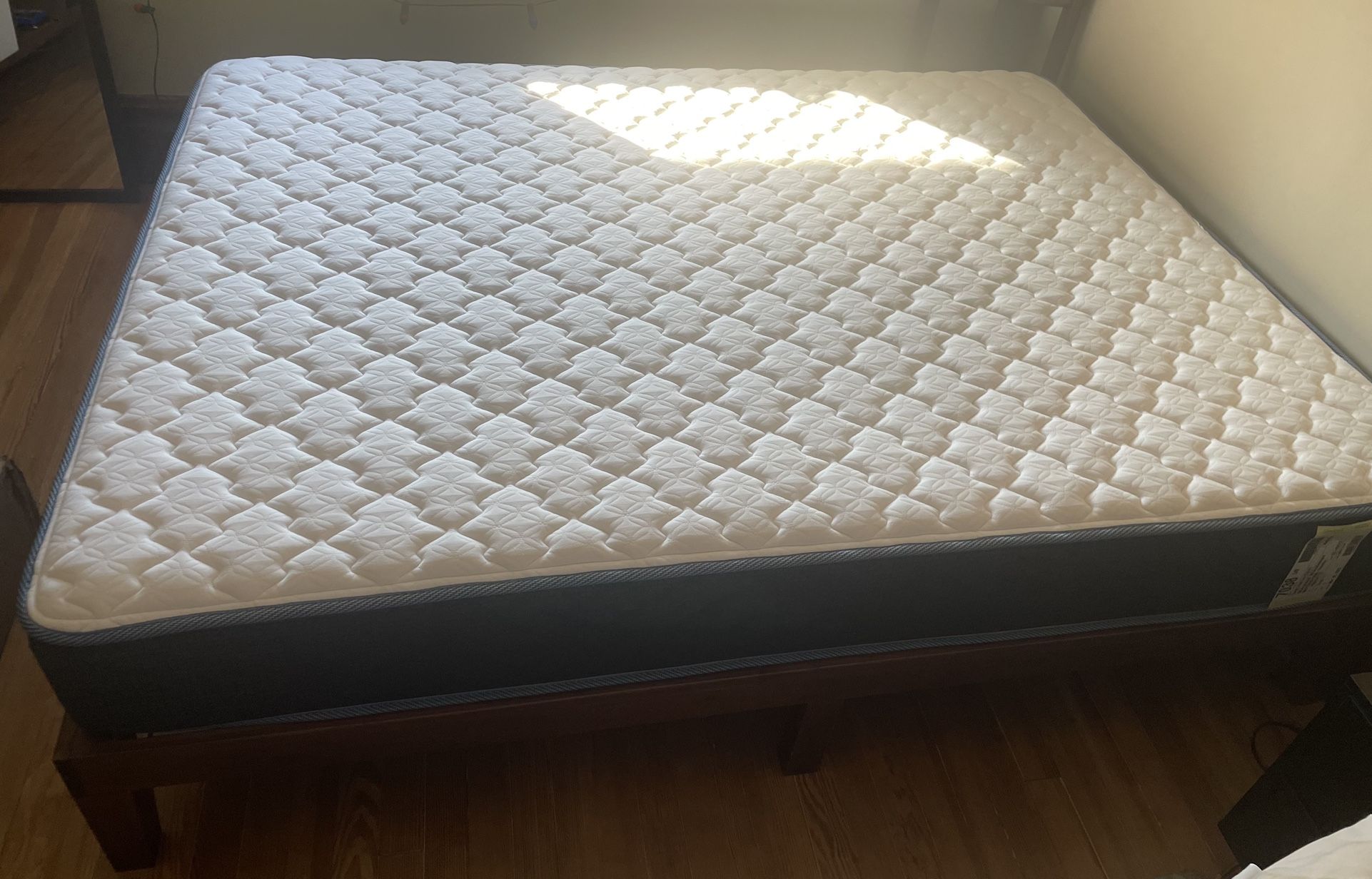 Queen Mattress & Wood Bed frame