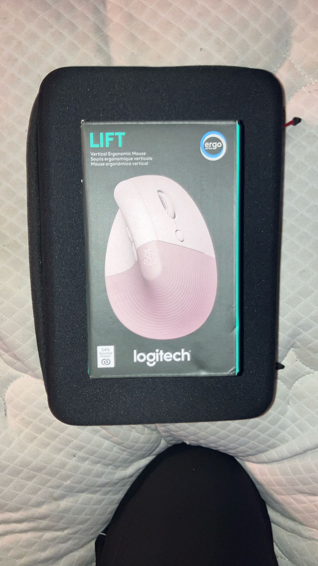 Logitech Lift Pink Ergonomic Mouse