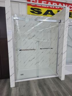 Shower Base And Glass Doors