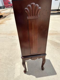 Powell Queen Anne Style Cherry Jewelry Cabinet